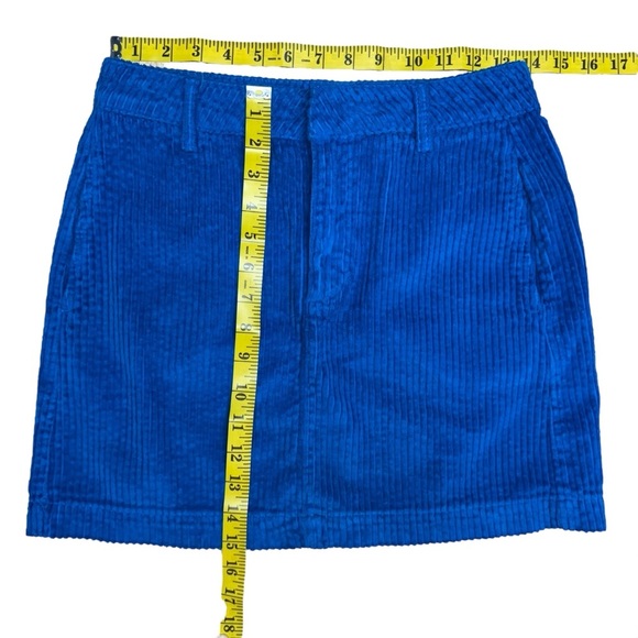 NWT BDG Urban Outfitters Wide Wale Corduroy Mini Skirt Blue Pockets Size Small - Picture 13 of 14